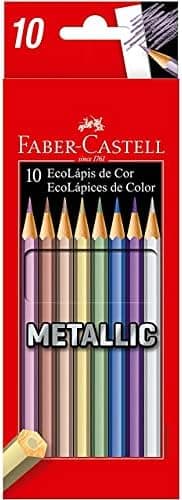 ECOLAPIS COR METALLIC 10 CORES, Faber-Castell, 120410G, Multicor