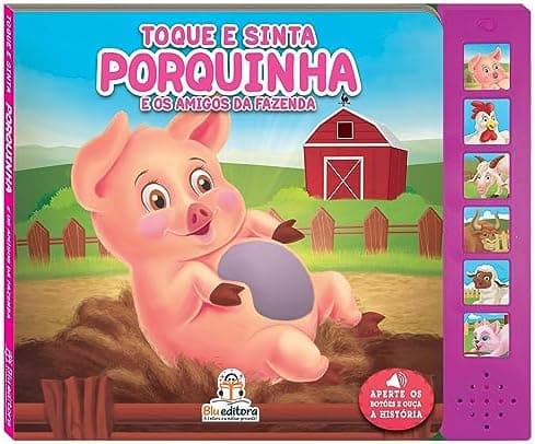 Livro sonoro com toque e sinta: porquinha