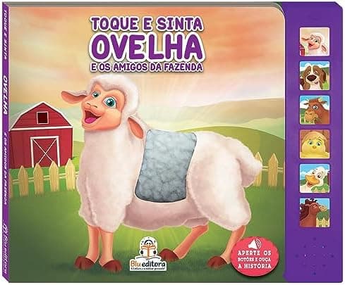Livro sonoro com toque e sinta: ovelha