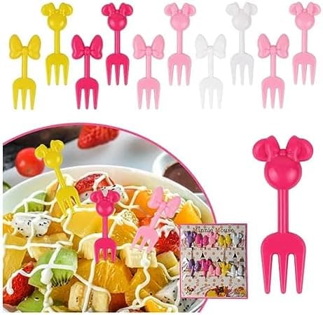 Mini Garfinhos Palitinhos Infantil Crianças para Petiscos, Lanches e Lancheiras Para Frutas. FORMATO: LAÇO DE CABELO - 10pç