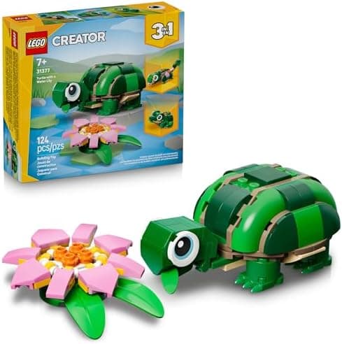 LEGO Creator 3em1 Tartaruga com uma FLor Lírio-de-água 31377 (124 Peças)