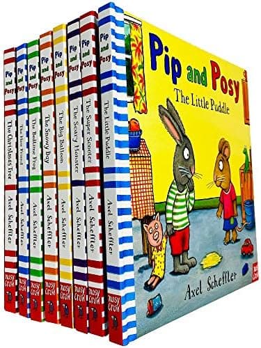 Pip and Posy Collection 8 Books Set by Axel Scheffler (The Super Scooter, The Little Puddle, The Scary Monster, The Big Balloon, The Snowy Day, The Bedtime Frog, The New Friend, The Christmas Tree)